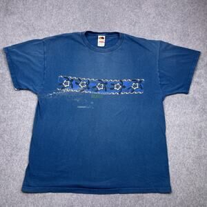 Vintage Honu Hawaii Maui Graphic T-Shirt Mens XL FOTL Blue Beach Faded